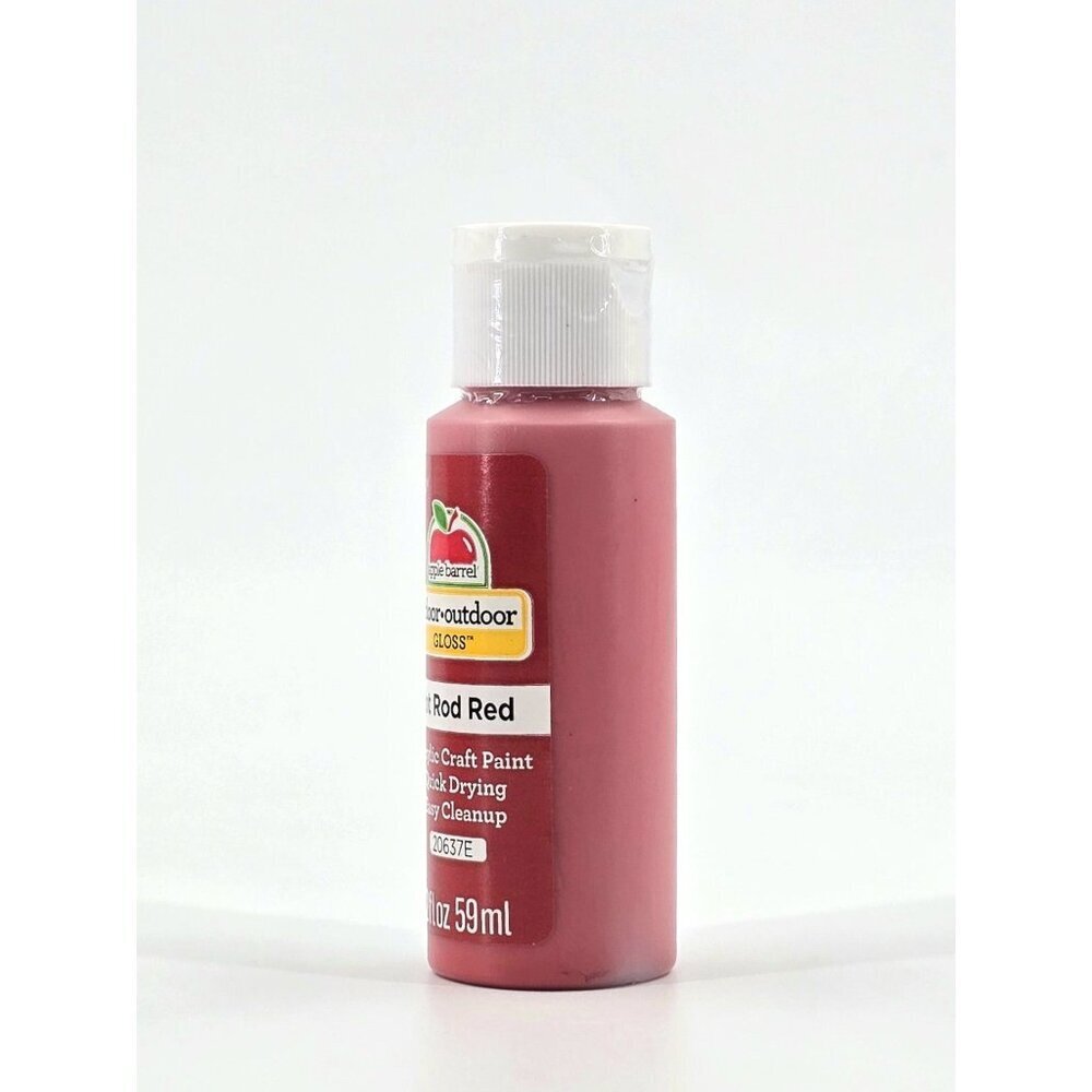 5 Apple Barrel Gloss Acrylic Craft Paint Hot Rod Red 20637E Quick Drying New - Picture 6 of 8